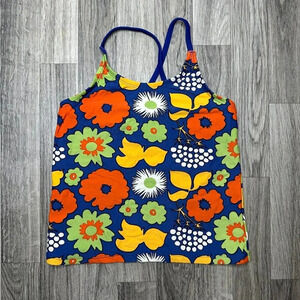 Marimekko X Target Girls Floral Colorful Tankini Swim Suit Top Size Large